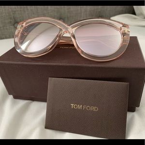 Tom Ford Pink "Diane" Butterfly Sunglasses